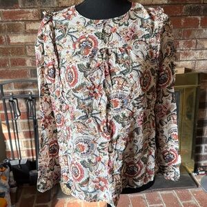 LOFT Multicolor Patterned Blouse#A